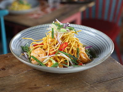 Khao San King Prawn Curry Noodles